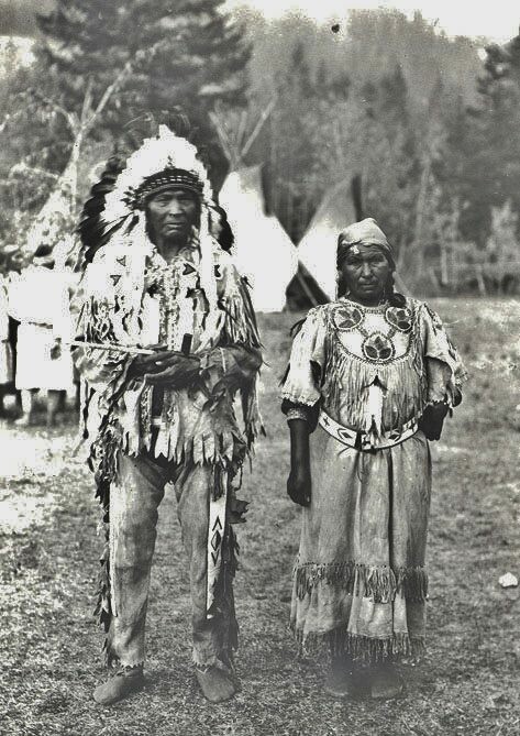 indigenous Ktunaxa Chief Louis Arbel and Wife Madeleine Arbel