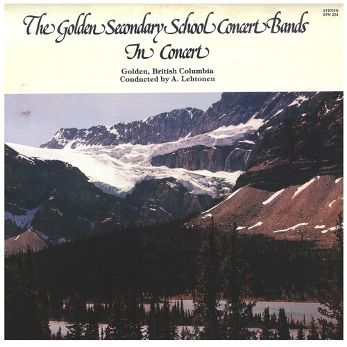 A picture of the album. The record cover has a mountain scene from the Golden area.