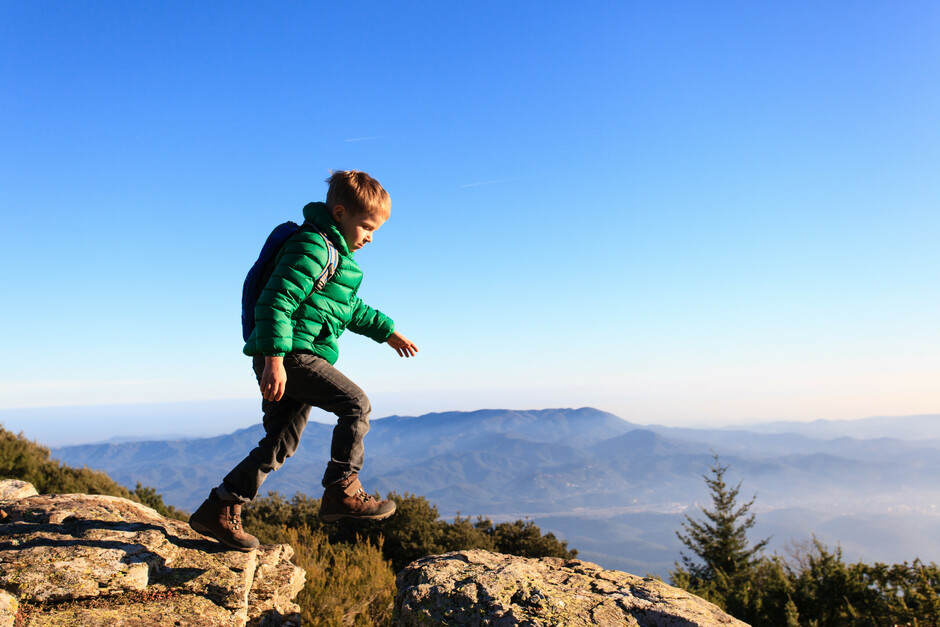 Child on mountain