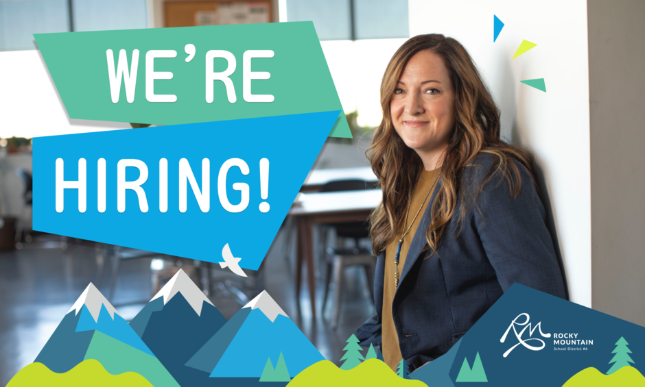 Female leaning against wall. Sing on left side of image says "We're Hiring"